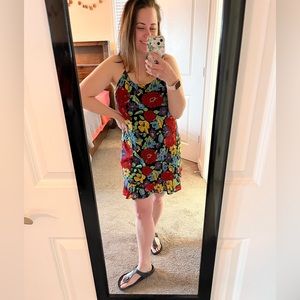 Vintage 90s Jack Mulqueen Floral Dress